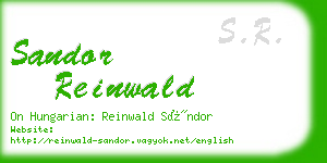 sandor reinwald business card